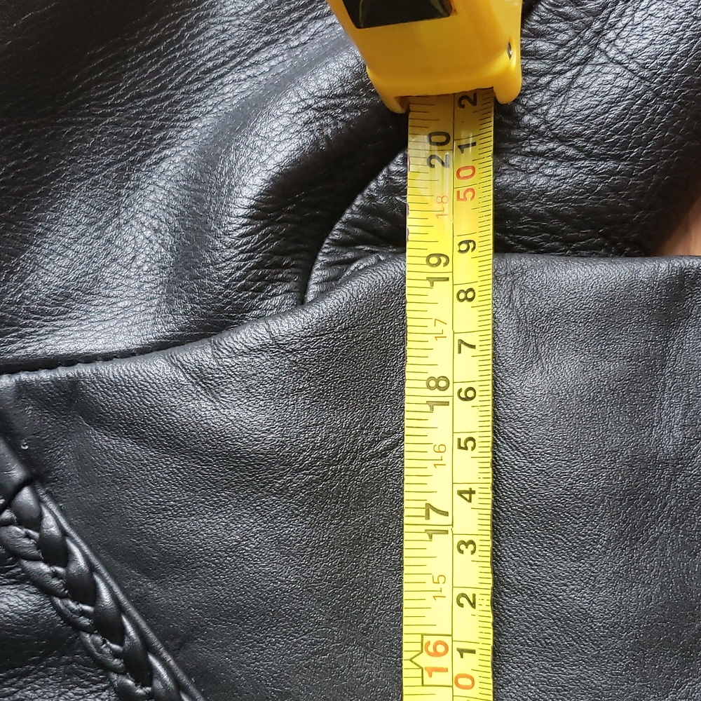 Hot Leathers🔥Genuine Leather Black Moto Jacket with Zip Out Lining Size Medium - Picture 6 of 16